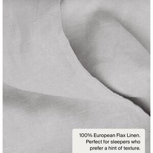 Parachute Grey 100% Linen Pillow Cases (2) King Size NEW